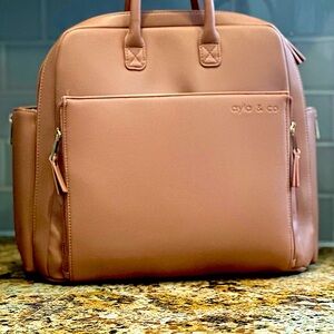 Ayla & Co Ayla Vegan Leather Diaper Bag Nee in Duster Coffee